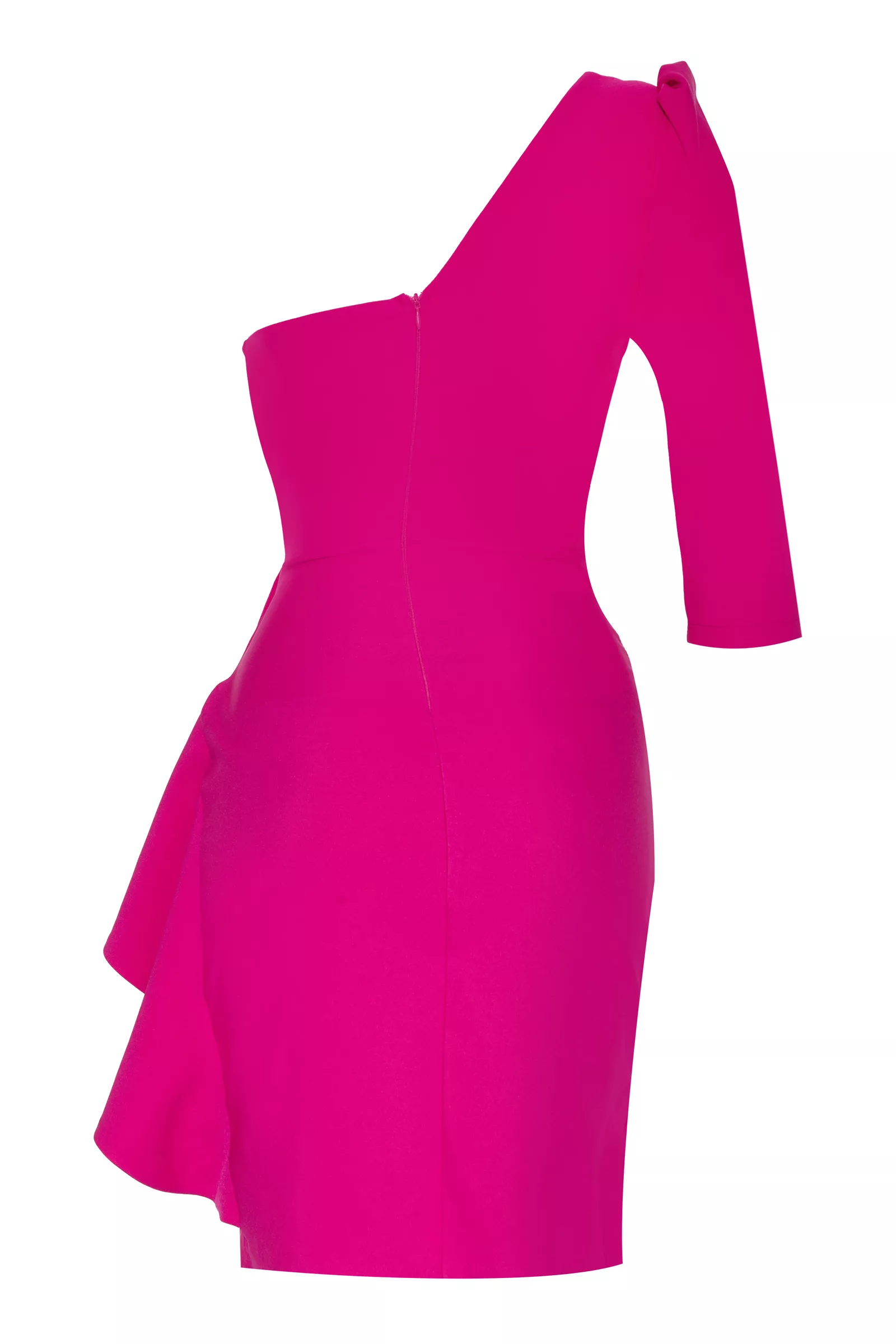 Halley Dress, Hot Pink Stretch Crepe